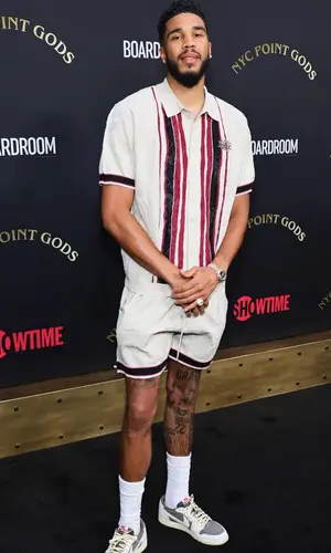 Jayson Tatum wearing Twenty shirt