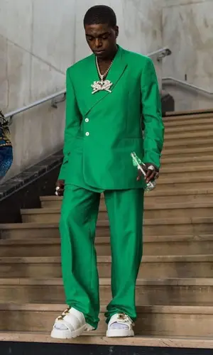 Kodak Black wearing Pieces Uniques suit