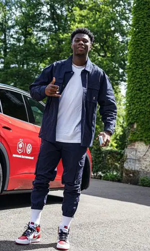 Aurelien Tchouameni wearing Daily Paper jacket
