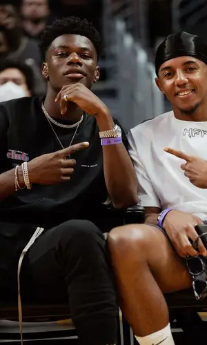 Aurelien Tchouameni wearing Burberry sock