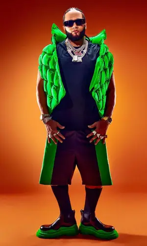 El Alfa El Jefe wearing Bottega Veneta boots