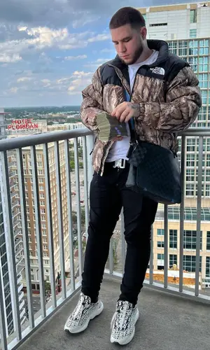 YP4AM wearing Alyx belt