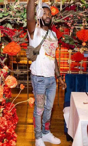 Meek Mill wearing Celine bag