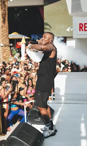 DaBaby wearing Balenciaga top