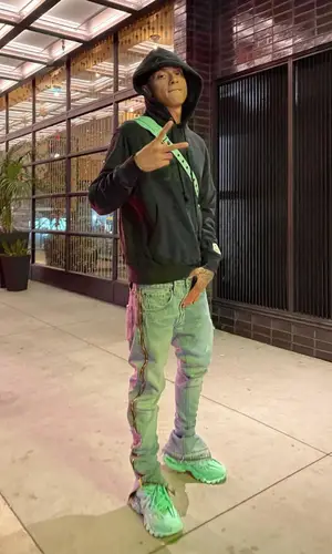 Central Cee wearing Balenciaga bag