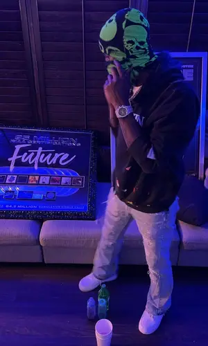 Lil Double 0 wearing Gallery Dept. jeans