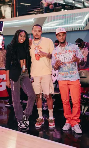 G Herbo wearing Gallery Dept. shorts