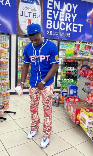 Bankroll Freddie wearing Gallery Dept. jersey