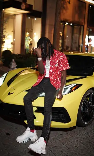 SleazyWorld Go’s Outfit in Prada Shirt & Purple Brand Jeans (2022)