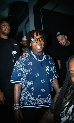 Jacquees wearing Nike sock