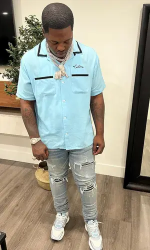 Lil Zay Osama wearing Amiri jeans