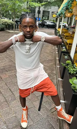 Jackboy wearing Rick Owens shorts