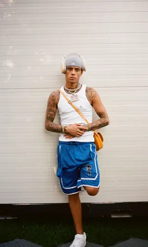 Central Cee wearing Goyard bag