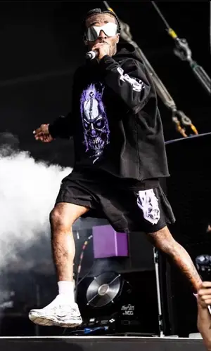 Lil Uzi Vert wearing Vlone hoody