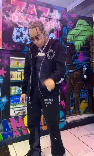 Stunna Gambino wearing Gallery Dept. pants