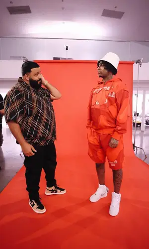21 Savage wearing Telfar shorts