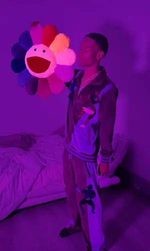 Yvngxchris’ Outfit in KidSuper Jacket & Takashi Murakami (2022)