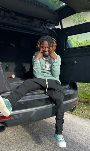 Jackboy wearing Rick Owens pants