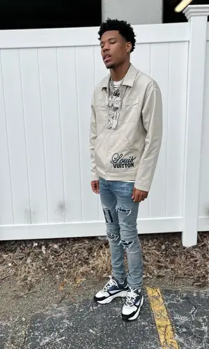 Nardo Wick wearing Amiri jeans