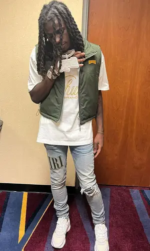 SleazyWorld Go wearing Rhude t-shirt