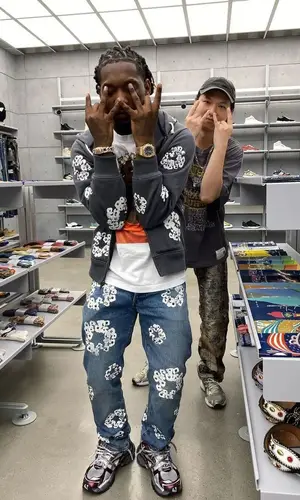 Offset wearing Denim Tears t-shirt
