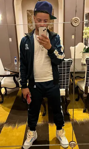 Veeze wearing Lanvin pants