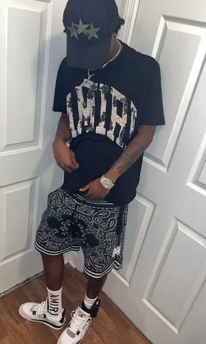 Lul Timm wearing Amiri sock