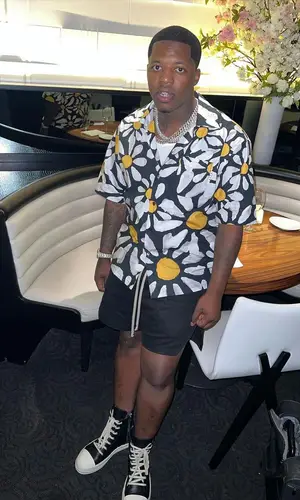 Lil Zay Osama wearing Rick Owens shorts