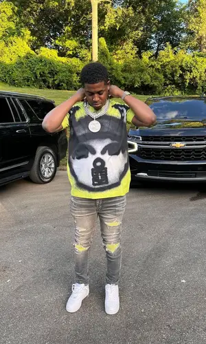 Baby Money wearing Amiri jeans
