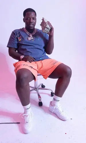 Lil Zay Osama wearing Gallery Dept. shorts