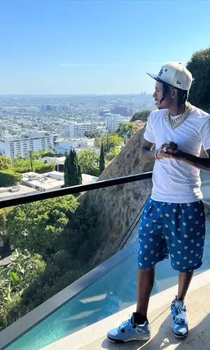 Rich The Kid wearing Marni shorts