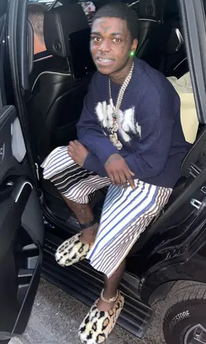 Kodak Black wearing Marni shorts