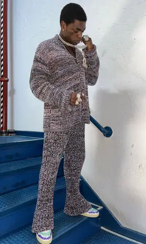 Kodak Black wearing Marni sweatshirt
