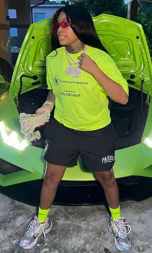 Desto wearing Balenciaga sock