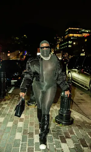 Saucy Santana wearing Rick Owens eyewear