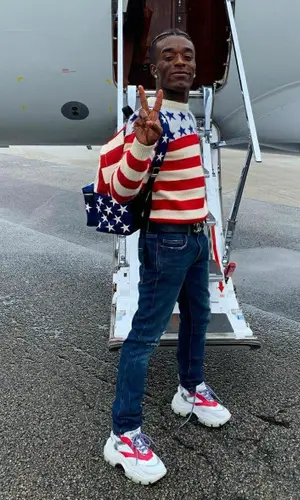 Lil Uzi Vert wearing Saint Laurent backpack