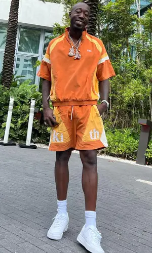 Freddie Gibbs wearing Kith shorts
