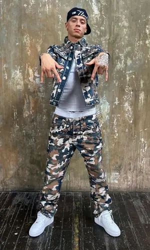 Central Cee wearing True Religion jeans