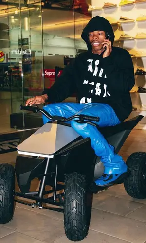 Lil Baby wearing Tesla Merch other