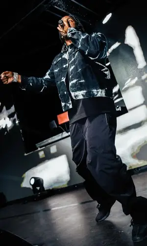 Pusha T wearing Bottega Veneta pants