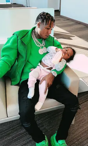 NBA YoungBoy wearing Bottega Veneta belt
