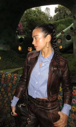 Dua Lipa wearing Miu Miu bag