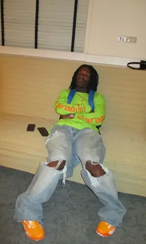 Lil Uzi Vert wearing Balenciaga jeans