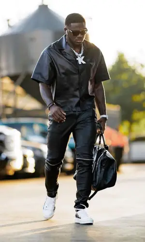 A.J. Brown wearing Amiri sneakers