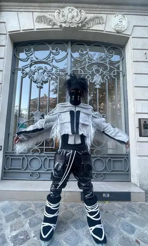 Bloody Osiris wearing Rick Owens t-shirt