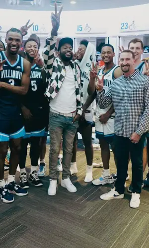 Meek Mill wearing Amiri jeans