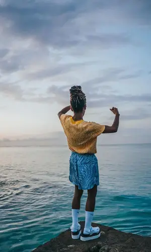 Koffee wearing Nike sock