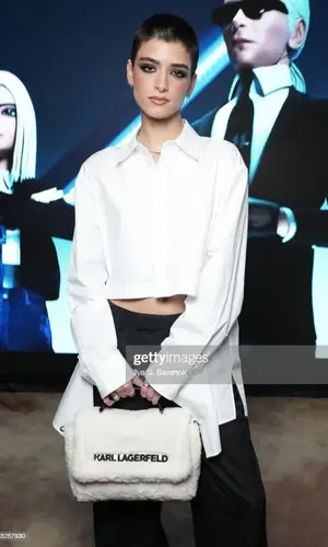 Dixie D'Amelio wearing Karl Lagerfeld shirt