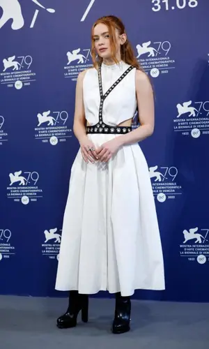 Sadie Sink wearing Alexander McQueen boots