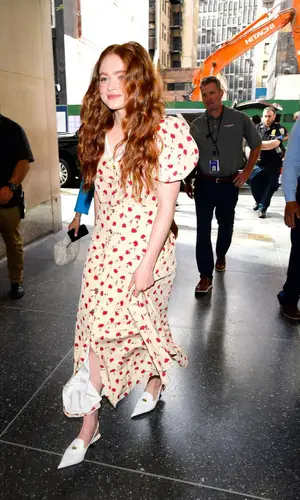 Sadie Sink wearing Alexander McQueen eyewear